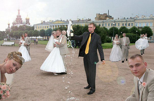 Hilariantes fotos de álbuns de casamentos russos 05