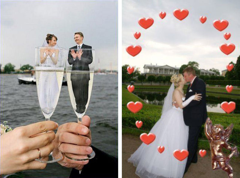 Hilariantes fotos de álbuns de casamentos russos 20