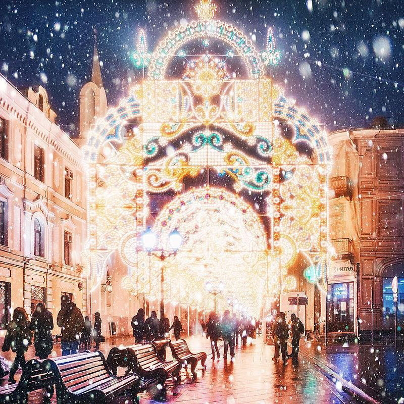 A cidade de Moscou e seu aspecto de conto de fadas durante o Natal ortodoxo 03