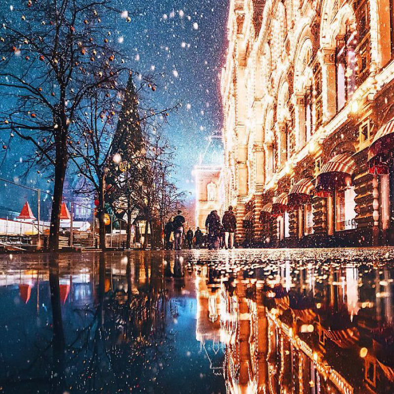 A cidade de Moscou e seu aspecto de conto de fadas durante o Natal ortodoxo 22