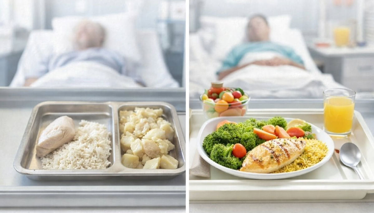 Hospitais particulares sabem que uma comida saborosa faz parte do tratamento
