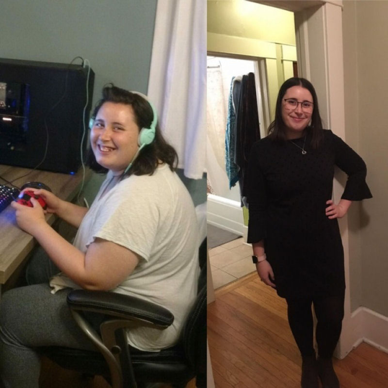 O antes e o depois destas justaposições de perda de peso parecem mostrar pessoas totalmente diferentes 15