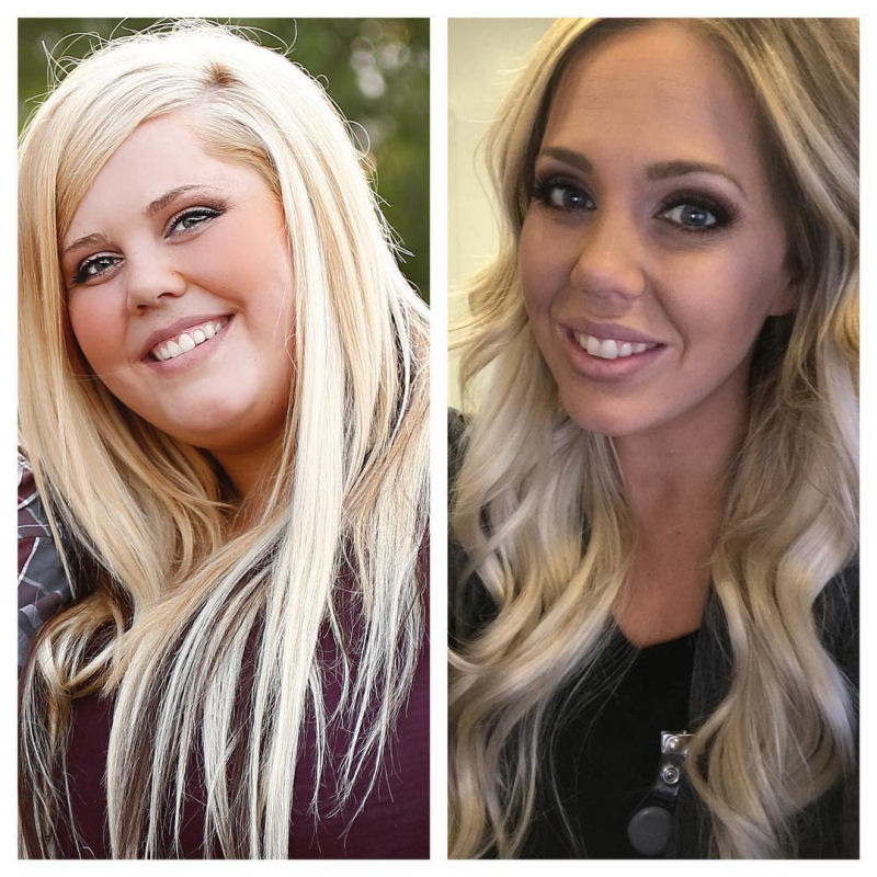 O antes e o depois destas justaposições de perda de peso parecem mostrar pessoas totalmente diferentes 20