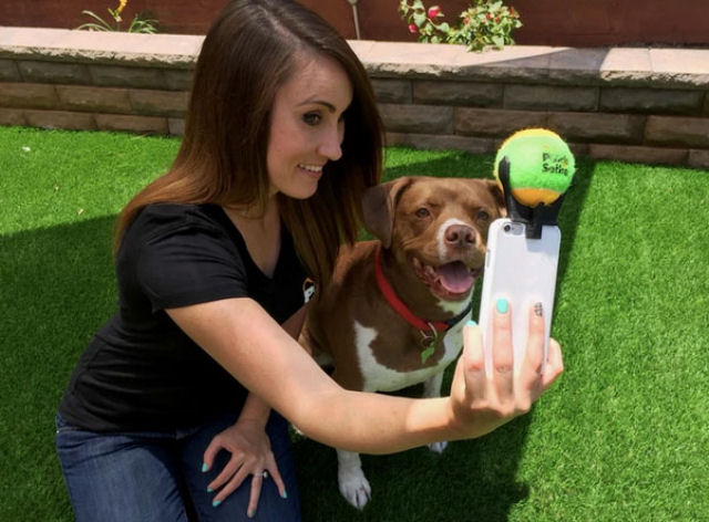 Dispositivo para selfie canina.
