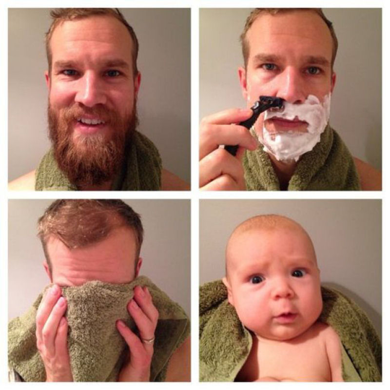 Aps a barba feita.