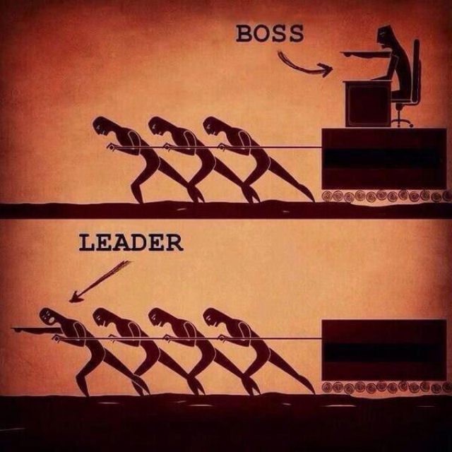 A diferena entre um chefe e um lder est muito clara.