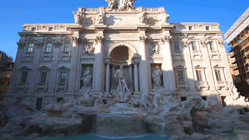 Fontana di Trevi, a maior fonte barroca da Itlia.