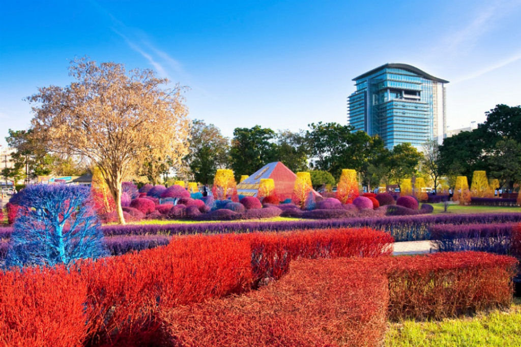Jardins do Campus da Universidade Rangsit na Tailândia.