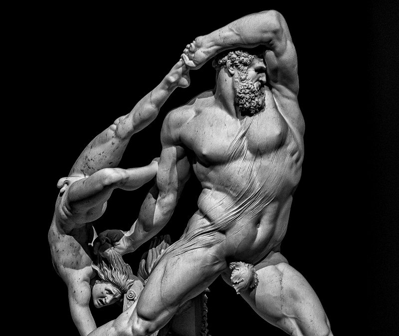 Hercules e Lichas por Antonio Canova.