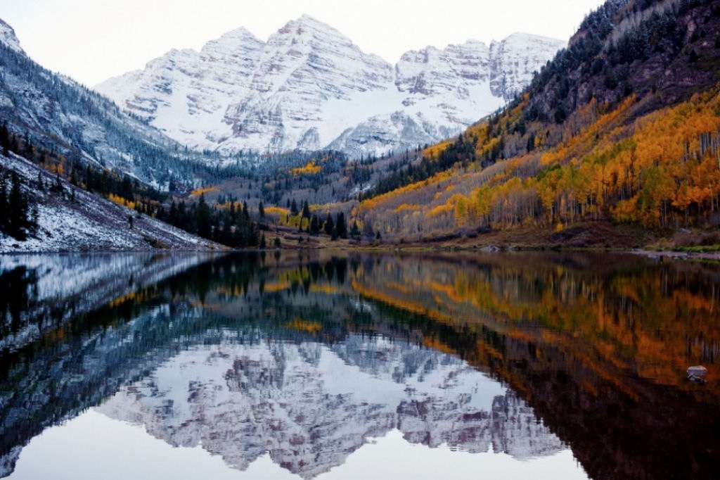 O outono e o inverno reuniram-se no Colorado, Estados Unidos. Por Jeff Howe.