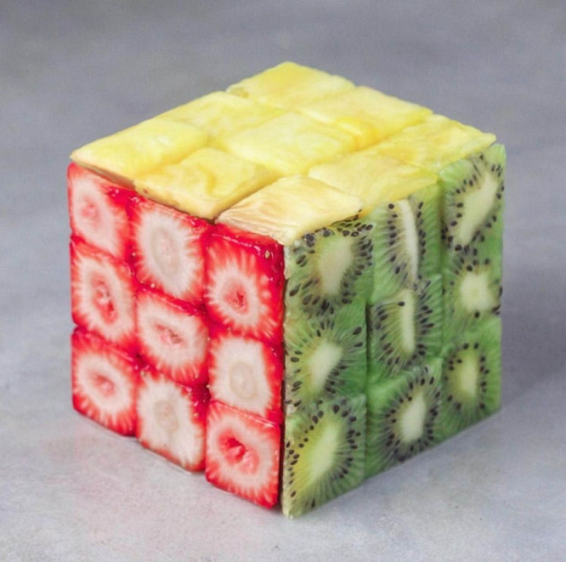 Cubo de Rubik vegetal.