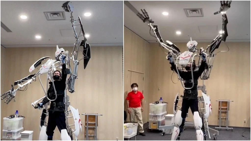 Skeletonics, um exoesqueleto robótico que expande o corpo humano em três metros