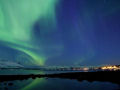 Auroras boreais sobre a Noruega