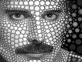 Retratos de celebridades compostos por milhares de círculos (9 imagens)