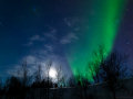 Auroras na fronteira da Noruega com a Rússia