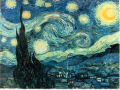 The Starry Night de Van Gogh feito com papel enrolado