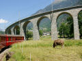 Viaduto ferroviário em espiral Brusio, na Suíça