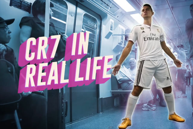 Parodiando a soberba de Cristiano Ronaldo na vida real