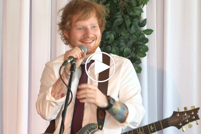 Programa de rádio presenteia casal com casamento de 80.000 dólares e com Ed Sheeran de bônus