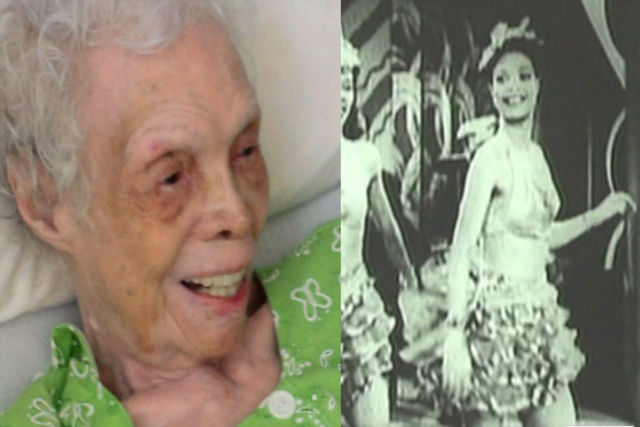 Dançarina de 102 anos se vê em filme pela primeira vez
