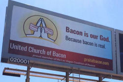 Igreja do Bacon oferece serviços religiosos para amantes da carne