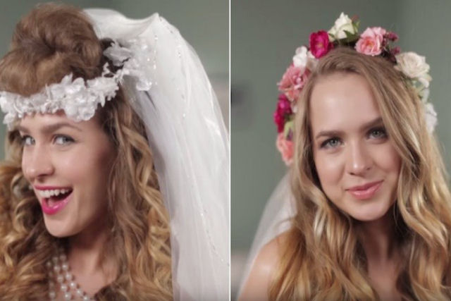 Este vídeo mostra 60 anos de penteados de casamento impressionantes em apenas 2 minutos