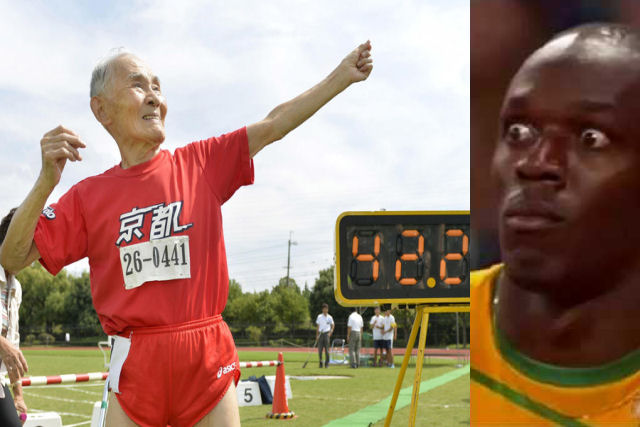 Se cuida Usain Bolt! Japonês de 105 anos bate recorde mundial dos 100 metros