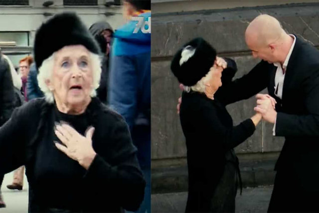 Vovó se voluntaria para dançar nas ruas e faz o inacreditável!