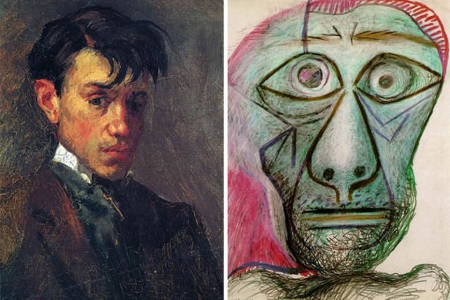 A evolução dos autorretratos de Picasso dos 15 aos 90 anos