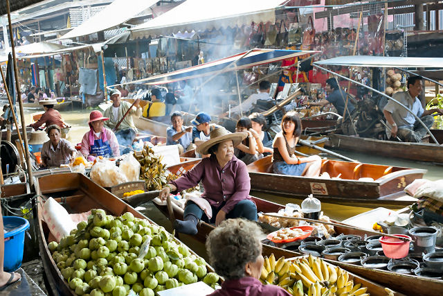 Os extraordinários mercados flutuantes do Sudeste Asiático