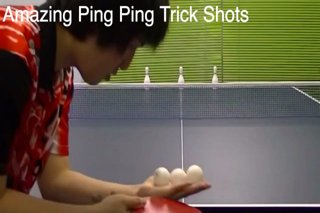 Jogadores japoneses de ping pong executam alucinantes e divertidos truques