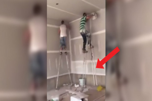 Estes dois pintores de casa são profissionais de ?alto? nível