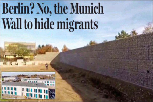 Cidade alemã constrói paredão de pedra para separar população local dos refugiados 