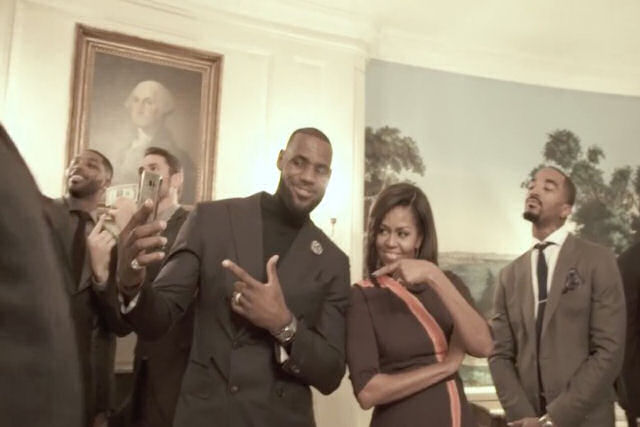 Michelle Obama e LeBron James, juntos no último desafio viral