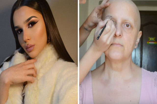 A mãe desta youtuber de beleza padece de câncer. Sua filha deixou-a irreconhecível