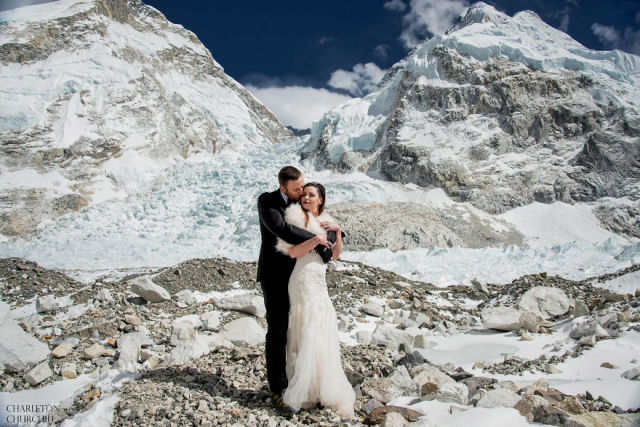 Épicas fotos de casamento realizadas no Everest