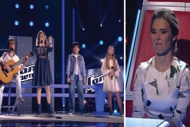 Quarteto russo de crianças é ovacionado de pé no The Voice