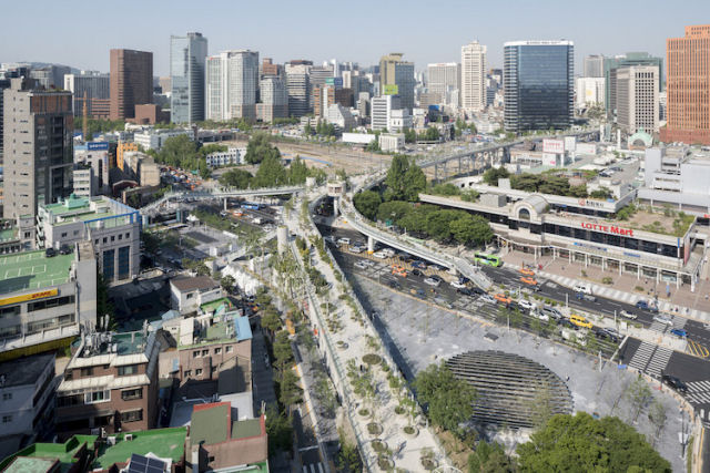 Elevado abandonado em Seul é transformado em parque com 24.000 plantas