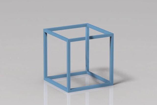 Outra peculiar forma de construir um cubo impossível de Escher
