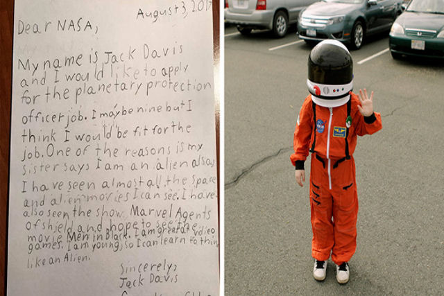 A genial resposta da NASA a um menino que escreveu à agência para trabalhar como guardião da galáxia