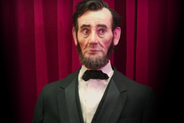 Esta pavorosa cabeça robótica de Abraham Lincoln é o animatronic mais avançado criado pelo homem