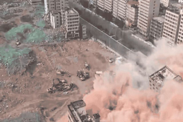 36 edifícios dinamitados em 30 segundos: assim termina a radical limpeza de um subúrbio de uma cidade chinesa