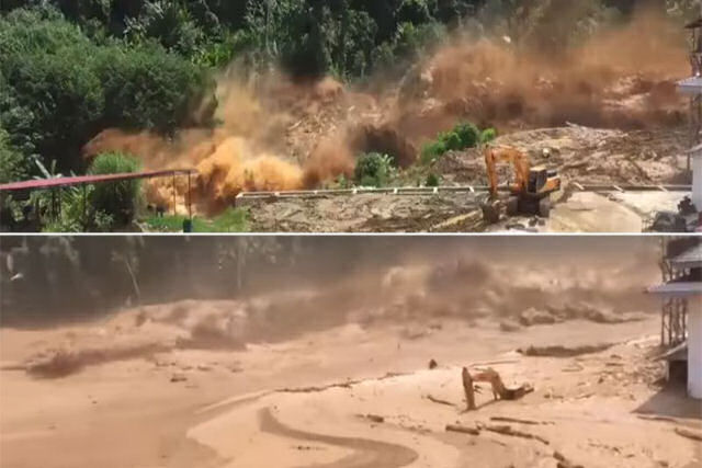 Vdeo aterrorizante mostra o momento do rompimento de uma barragem em Laos
