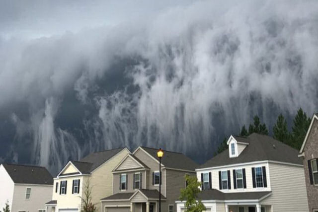 Tempestade de nuvens nos EUA parece um tsunami no céu