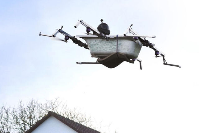 Um drone-banheira capaz de levar um ser humano