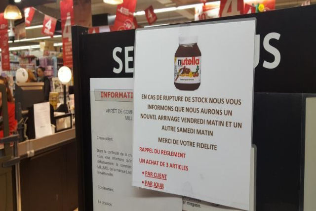 Promoção de Nutella provoca brigas e distúrbios nos supermercados da França
