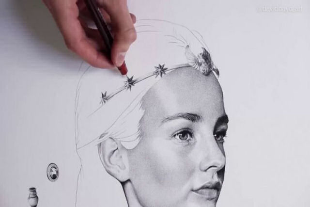 Artista gasta centenas de horas criando retratos surpreendentes com milhes de pontos