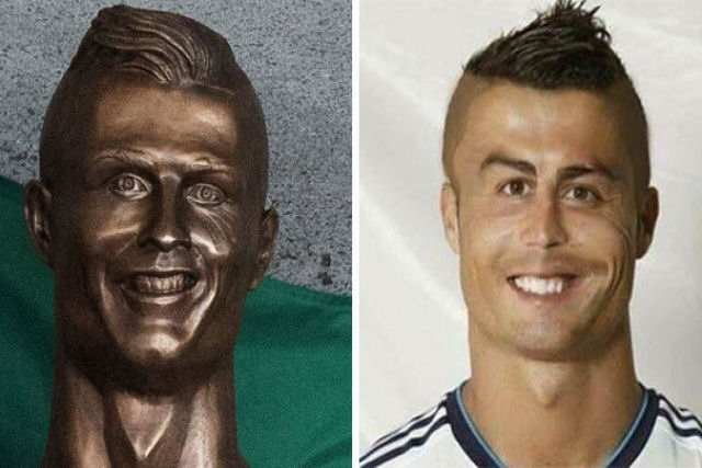 Escultor do busto duvidoso de Cristiano Ronaldo voltou a faz-lo um ano depois