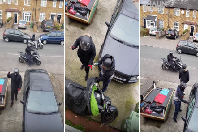 4 ladrões tentam roubar sua moto em plena luz do dia na cara dura
