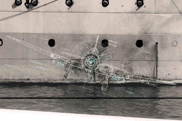A implausvel histria do kamikaze frustrado que deixou sua estampa impressa em um navio de guerra